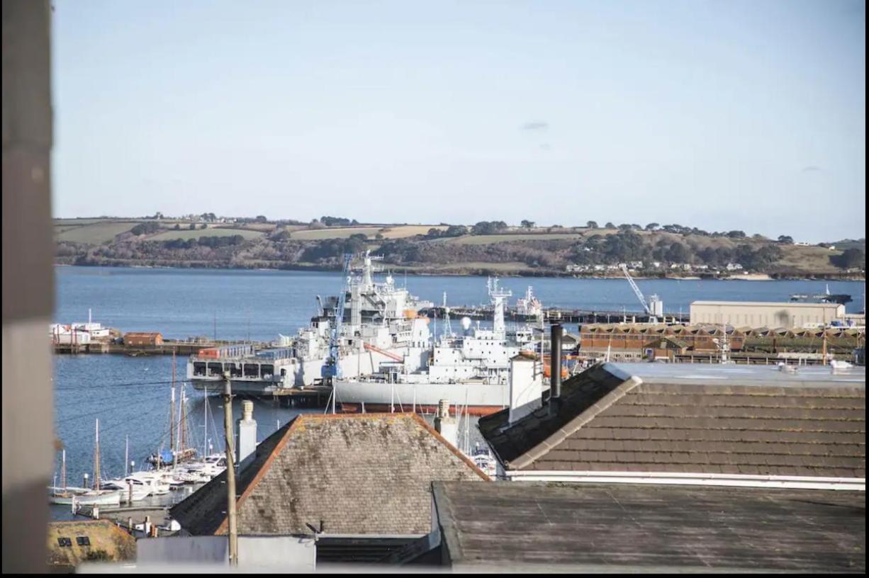 Falmouth Townhouse With Panoramic Sea View Terrace Exterior photo